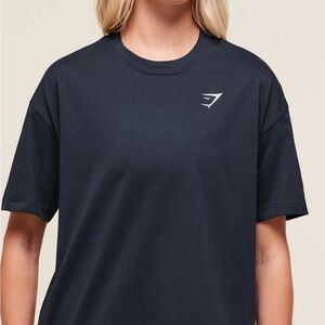 Gymshark Navy Tee with Logo